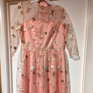 1950's Vintage Inspired Lace and Satin Swing Dress